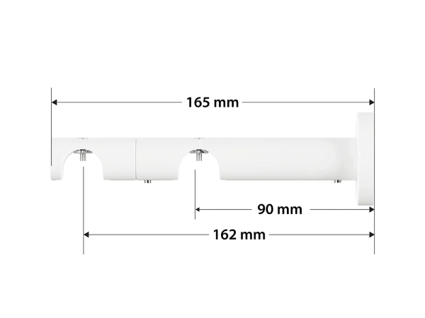 Garnýž 19x19mm drážková tyč - 2řada - GABI - černo bílá 4
