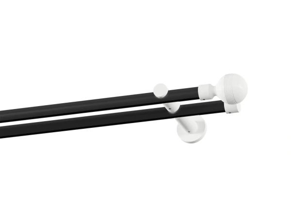 Garnýž 19x19mm drážková tyč - 2řada - GABI - černo bílá 1