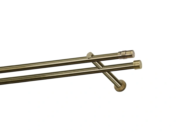 Garniža 19x19mm - drážková tyč - 2rady - CYLINDR - antik 1