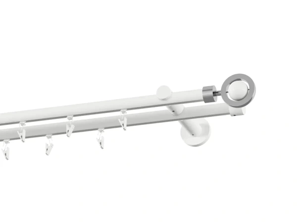 Garnýž 19x19mm drážková tyč - 2řada - SFERA - bílá