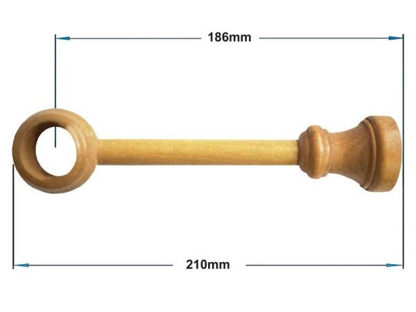 Garnýže dřevěná 28mm jednořadá - DUB ZLATÝ 2