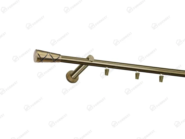Garniža 19mm - drážková tyč - 1rad - TRAPEZIUM - antik