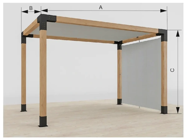Pergola VEGAS - volne stojící na patkách - 1 sekční 10