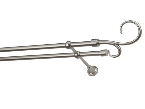 Garniže 16x16mm - dvojradové - HÁK DVOJITÝ - satin 2