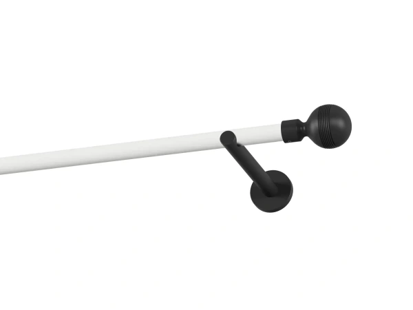 Garnýž 19mm obyčejná tyč - 1řada - GABI - bílo černá 1