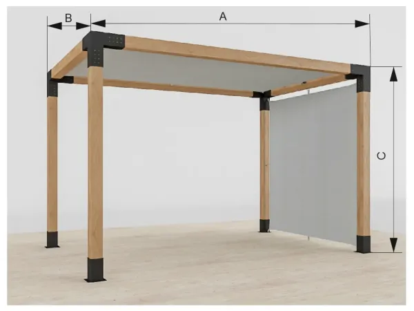 Pergola VEGAS - volne stojící na patkách - 1 sekční 5