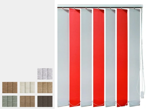 Dvoubarevní vertikální žaluzie - látka JAMAJKA