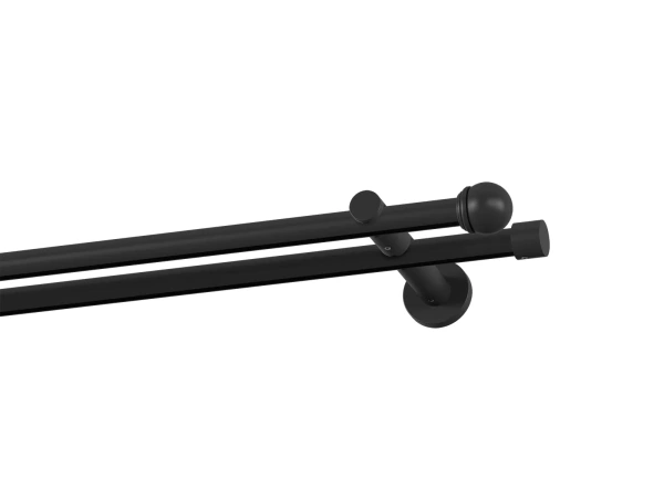 Garnýž 19x19mm drážková tyč - 2řada - TODI MAX - černá 1