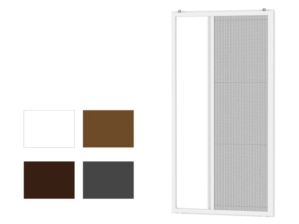 Sítě proti hmyzu na DVEŘE - PLISSÉ KLIK LUX - běžné odstíny