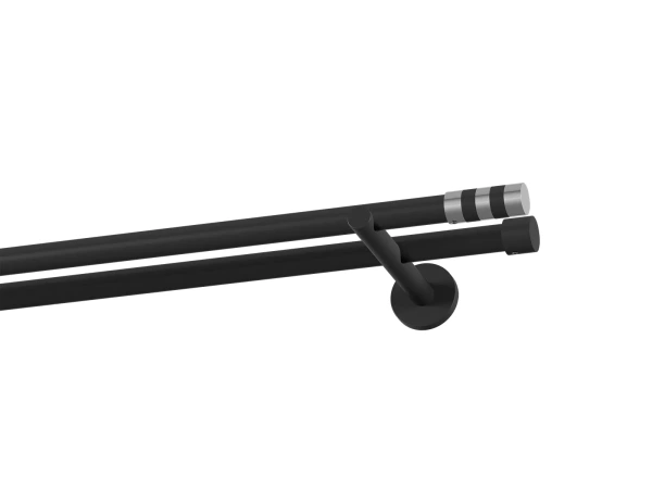 Garnýž 19x19mm obyčejná tyč - 2řada - VALEC - černá 1