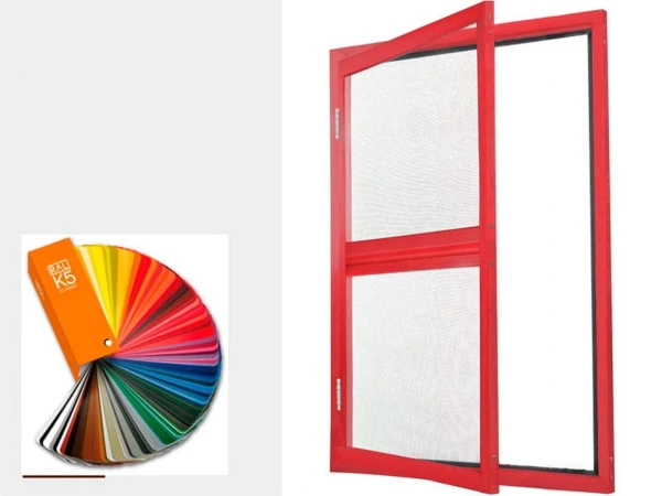 Sítě proti hmyzu na DVEŘE - pantové v rámu SMART - barvy RAL