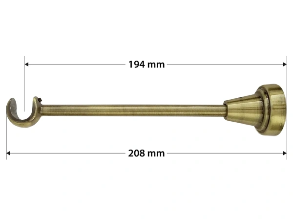 Garnýže 16mm - jednořadá - CYLINDR CRYSTAL - antik 4