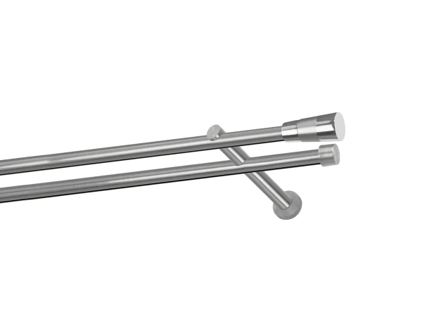 Garniža 19x19mm - drážková tyč - 2rady - VOLEO - satin 1