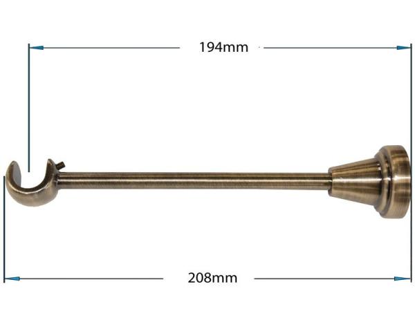 Garnýže 16mm - jednořadá - CYLINDR CRYSTAL - antik 2