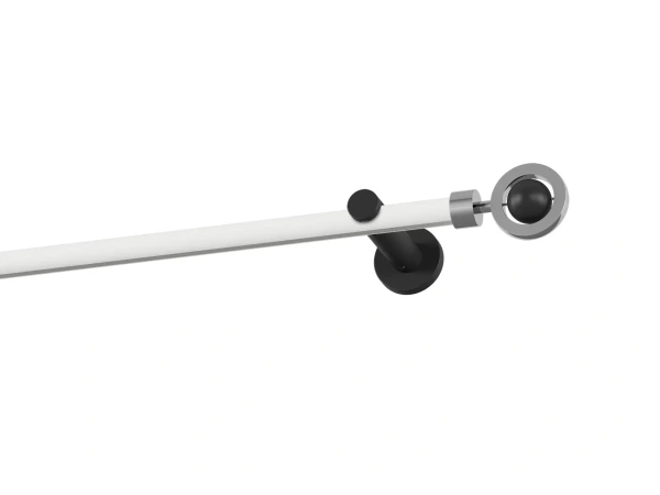 Garnýž 19mm drážková tyč - 1řada - SFERA - bílo černá 1