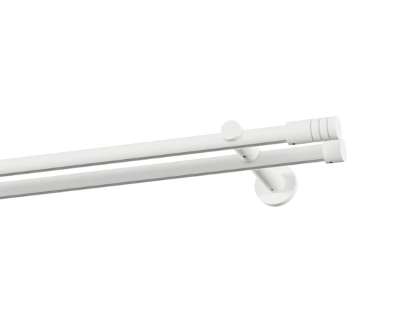 Garnýž 19x19mm drážková tyč - 2řada - TECHNO - bílá 1