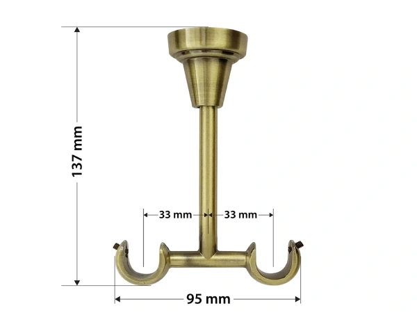 Garnýže 19x19mm - dvouřadá - FALIST - antik 5