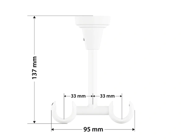 Garnýž 19x19mm obyčejná tyč - 2řada - TODI MAX - bílá 5