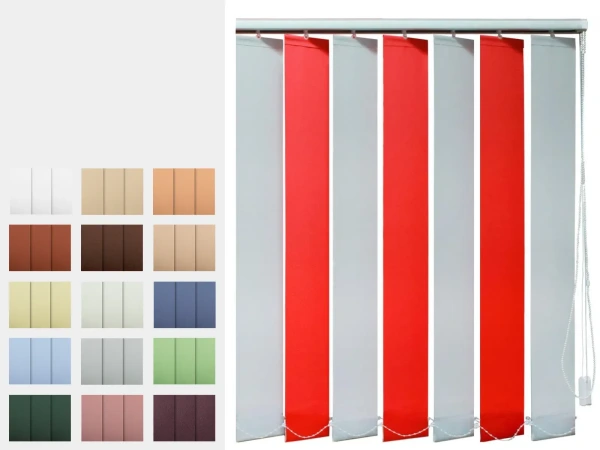 Dvoubarevní vertikální žaluzie - látka CREPPE