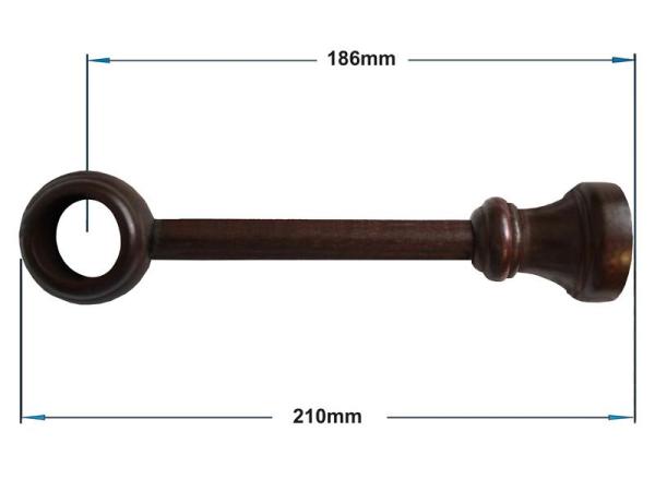 Garnýže dřevěná 28mm jednořadá - OŘECH 2