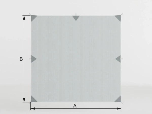 Stínicí plachta bez spodního úchytu