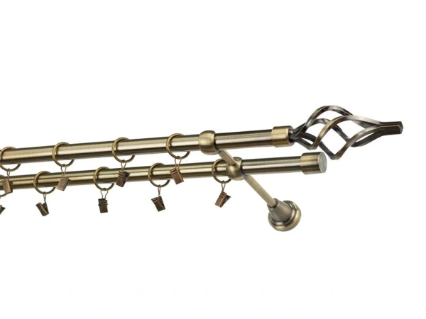 Garnýže 19x19mm - dvouřadá - KOULE AZUR - antik