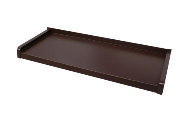 Venkovní hliníkové parapety ohýbané - tmavěhnědá RAL 8019