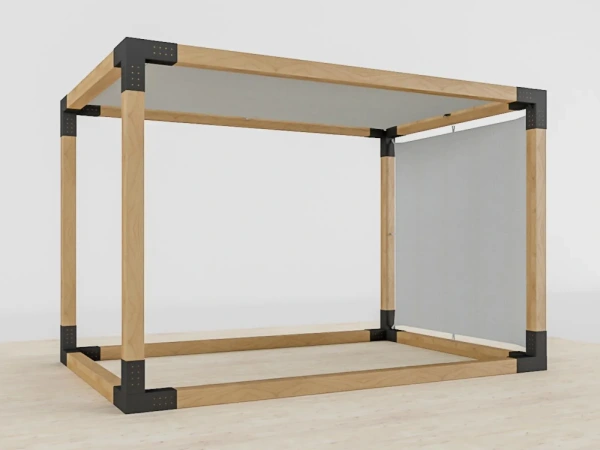 Pergola VEGAS - volne stojící se spodním věncem - 1 sekční