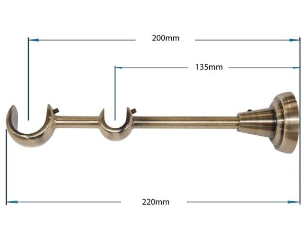 Garnýže 25x16mm - dvouřadá - LIST ROSE - antik 2