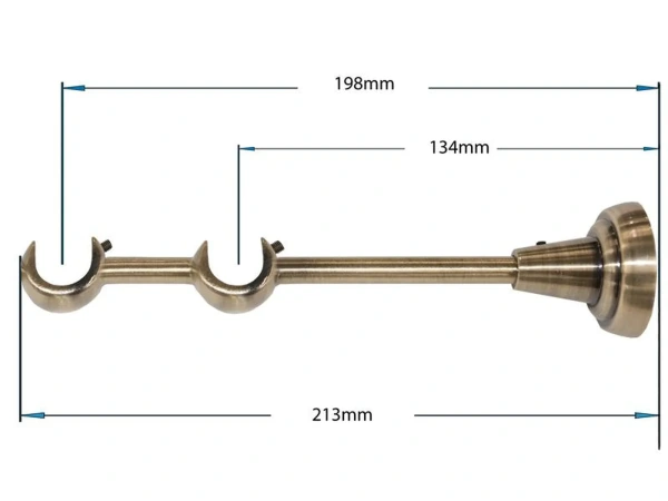 Garnýže 19x19mm - dvouřadá - KOULE AZUR - antik 4