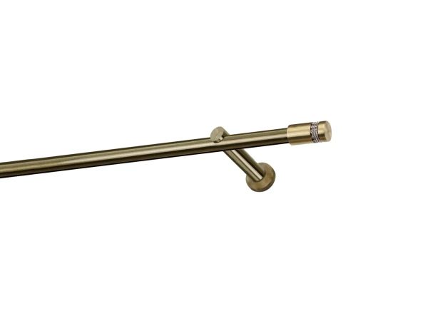 Garniža 19mm - drážková tyč - 1rad - CYLINDR CRYSTAL - antik 1