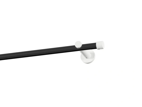 Garnýž 19mm drážková tyč - 1řada - PULLO - černo bílá 1