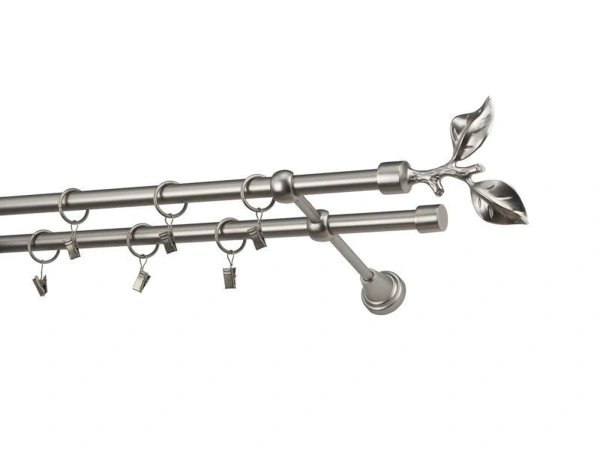 Garniže 16x16mm - dvojradové - LIST ROSE - satin