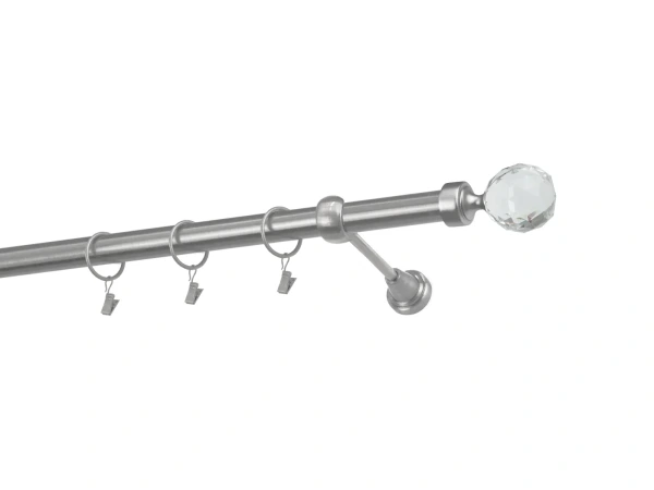 Garnýže 25mm - jednořadá - KOULE CRYSTAL - satin