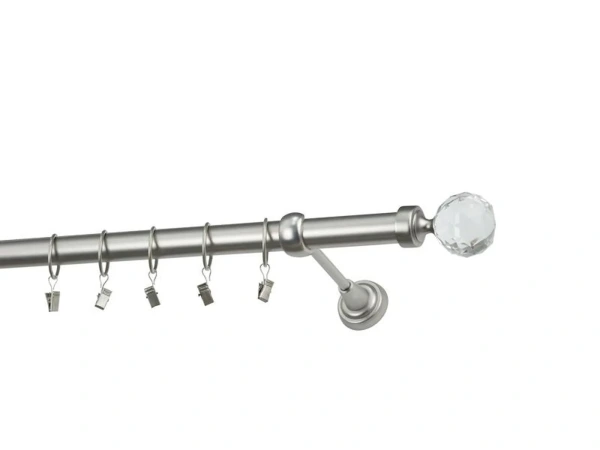 Garnýže 25mm - jednořadá - KOULE CRYSTAL - satin