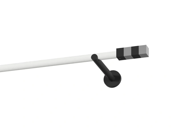 Garnýž 19mm obyčejná tyč - 1řada - KVADRAT - bílo černá 1