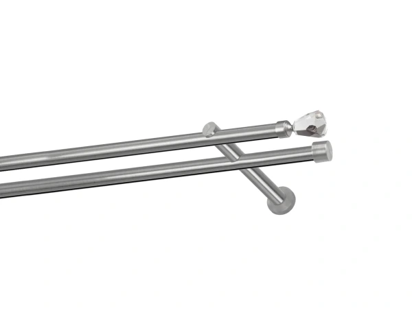 Garniža 19x19mm - drážková tyč - 2rady - CRYSTAL CONE - satin 1