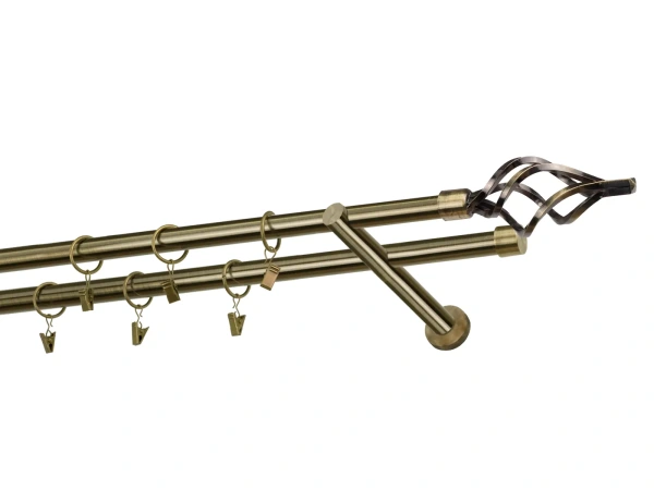 Garnýže 19x19mm - dvouřadá - KOULE AZUR - antik