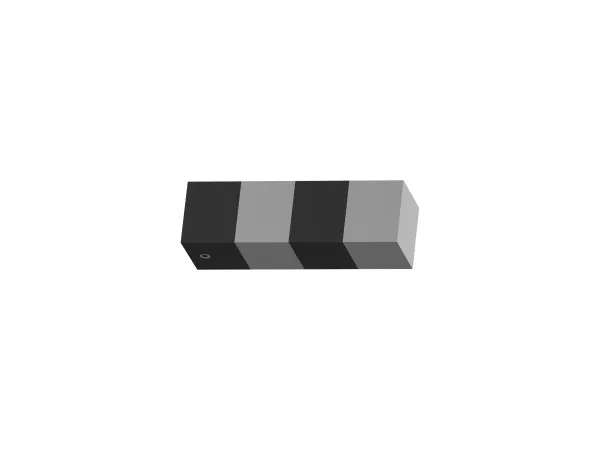 Garnýž 19x19mm drážková tyč - 2řada - KVADRAT - černá