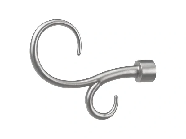 Garniže 16mm - jednoradové - HÁK DVOJITÝ - satin