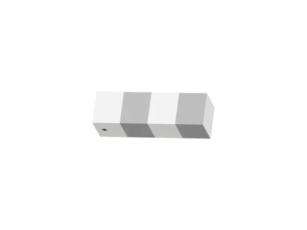 Garnýž 19x19mm obyčejná tyč - 2řada - KVADRAT - bílá
